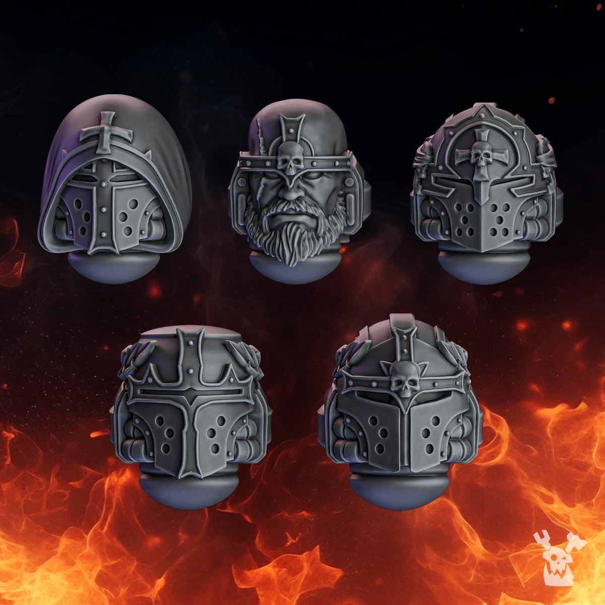 PACTUM AETERNUM CRUSADER HEADS by DakkaDakka Store - Head / Helmet