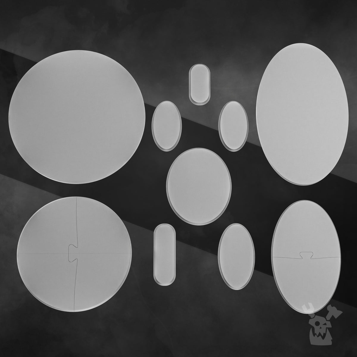 BASE TEMPLATES X168 - TERRAIN BITS FOR FANTASY AND SCI-FI TABLETOP GAMES by DakkaDakka Store - Terrain