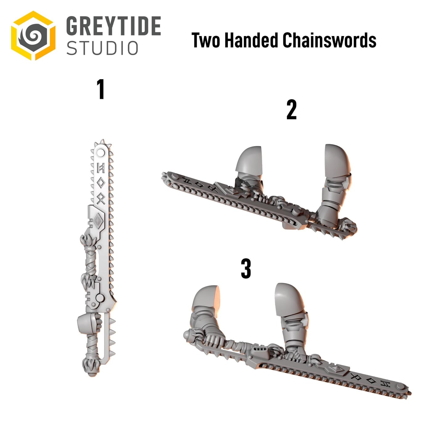 Two Handed Chainswords | Primal Hound Expansion | Greytide Studio