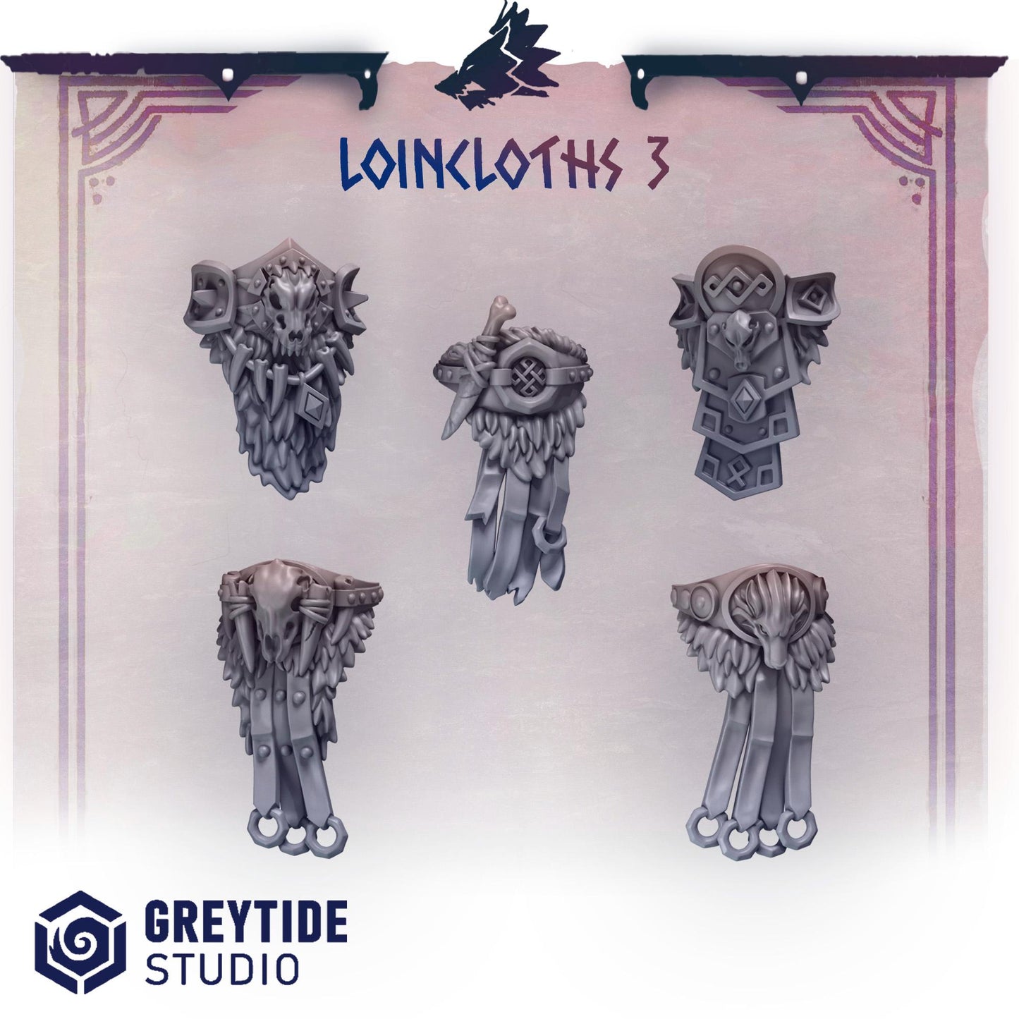 Loincloths 3 | Primal hounds | Greytide Studio