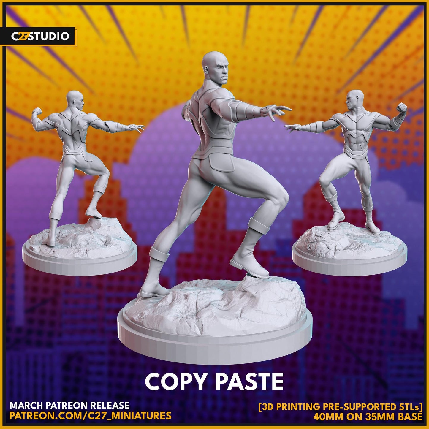 Copy Paste - Crisis Protocol Proxy - Marvel Fan Art - 3d Printed TTRPG Miniature