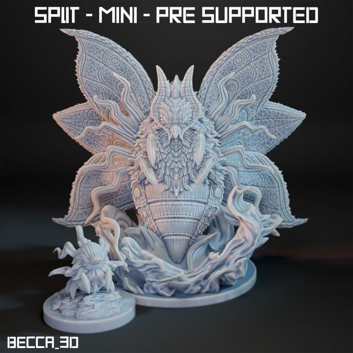 Kaijumon Fire Moth/ Tabletop Model / Miniature Figurine | Kaijumon