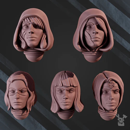 WAR SISTERS HEAD BITS "GREAT MARTYRS" SET X5