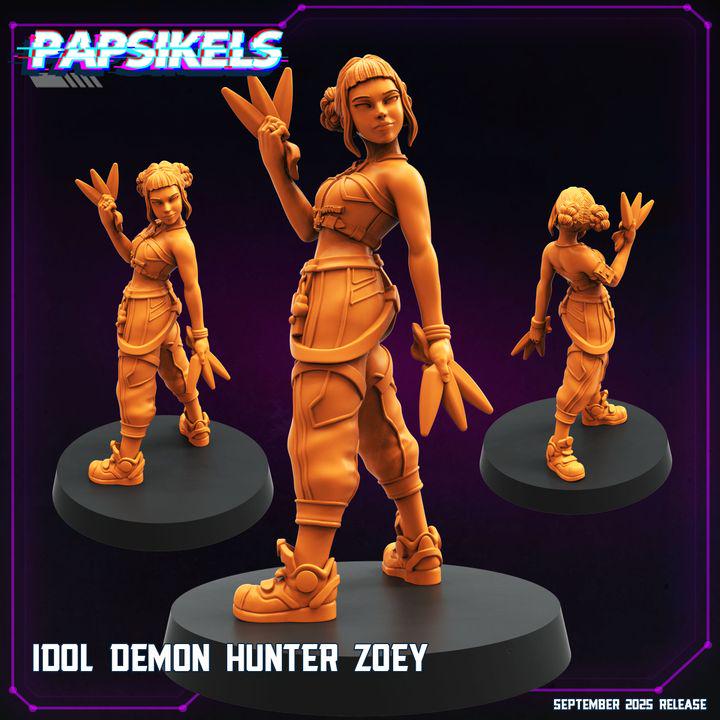 K Pop Demon Hunters / Tabletop Model / Wargaming Miniature | Papsikels