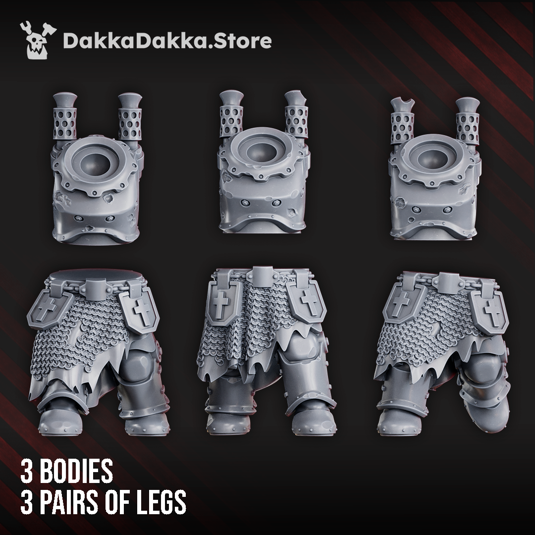 Alternate view of Heavy Bogatyr Squad (build-kit) by DakkaDakka Store - Full Miniature / Model