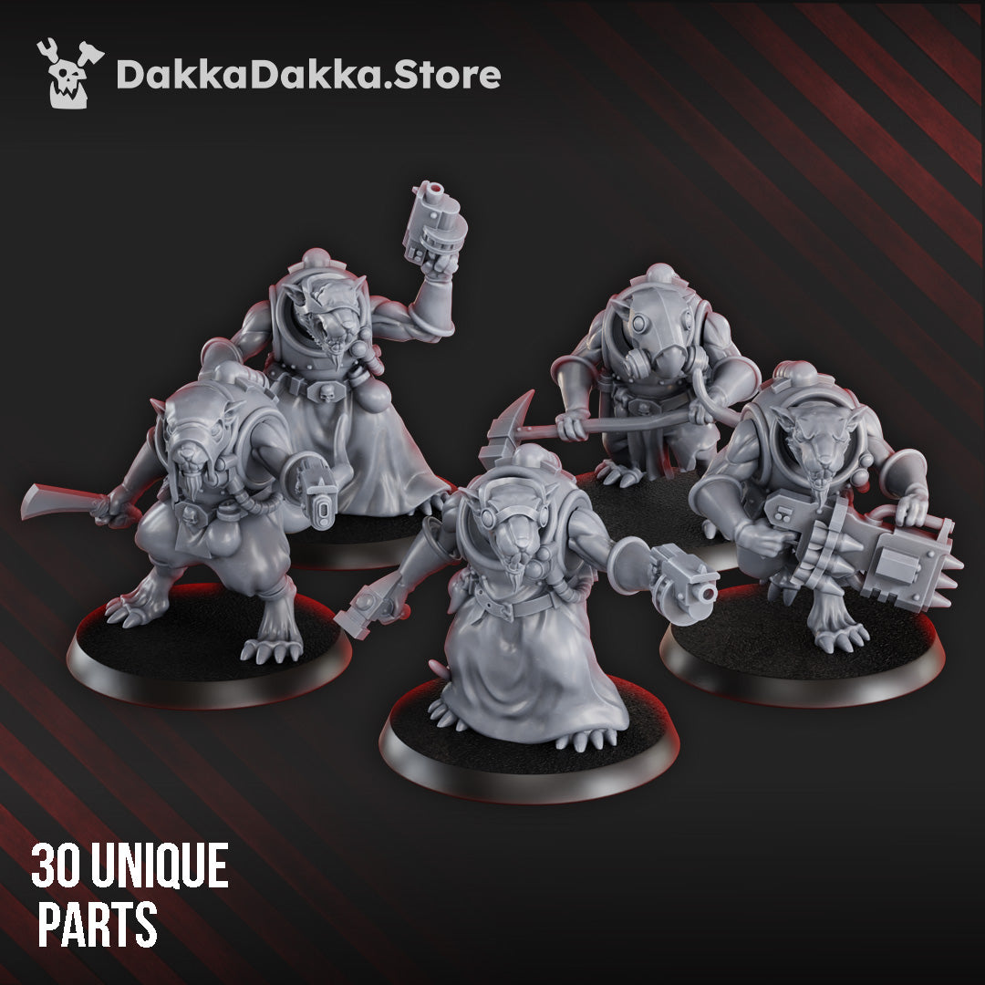 SWARM OF MINER RATS (BUILD KIT) by DakkaDakka Store - Full Miniature / Model