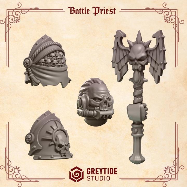 Crimson Lords Battle Priest by Greytide Studio