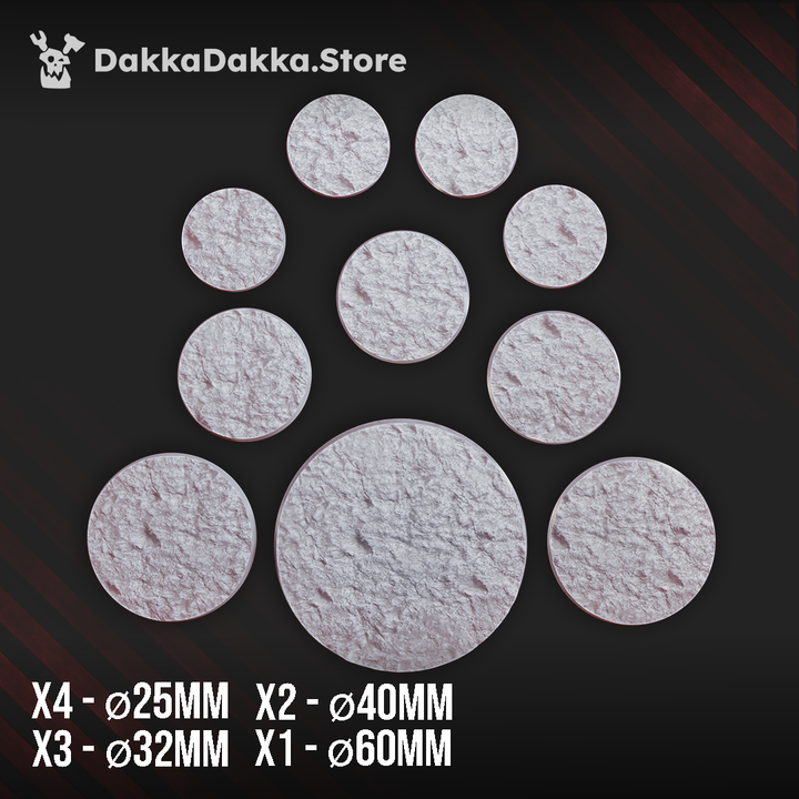 DECORATIVE BASES "WAR FIELD" SET by DakkaDakka Store - Full Miniature / Model