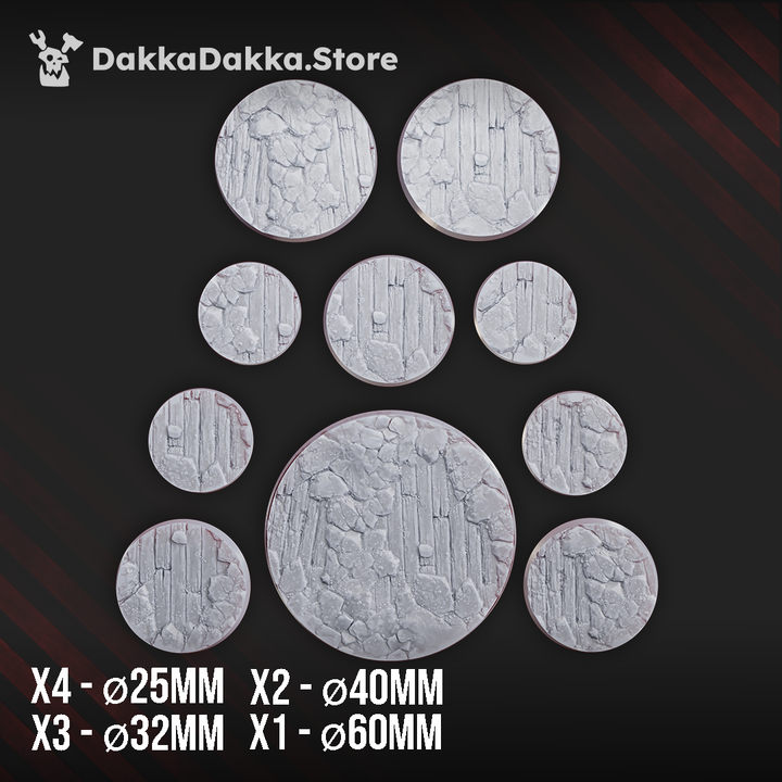 DECORATIVE BASES "RUINS" SET by DakkaDakka Store - Terrain