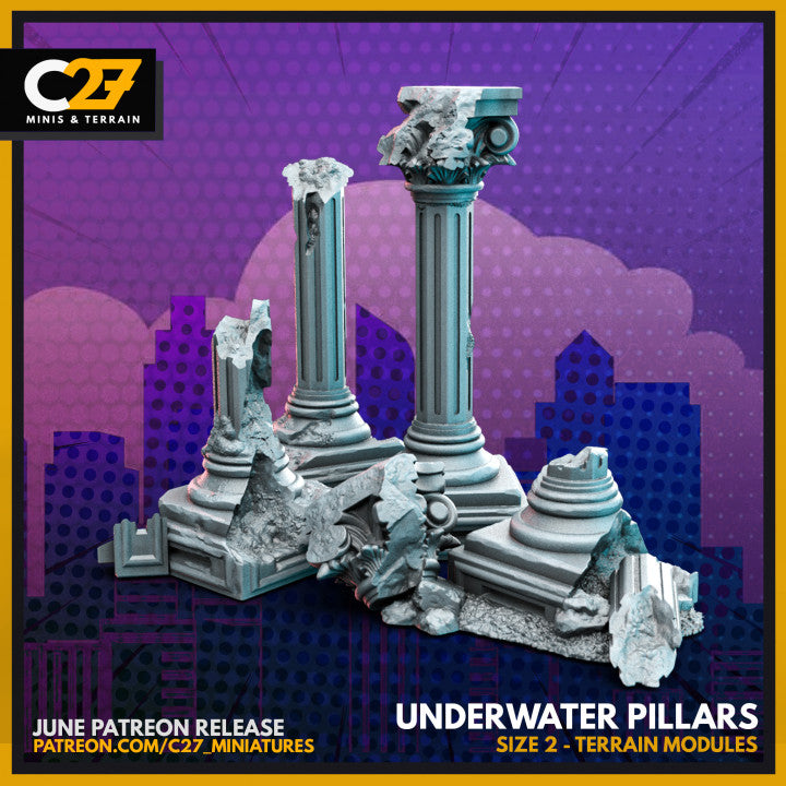 Underwater City Broken Pillars