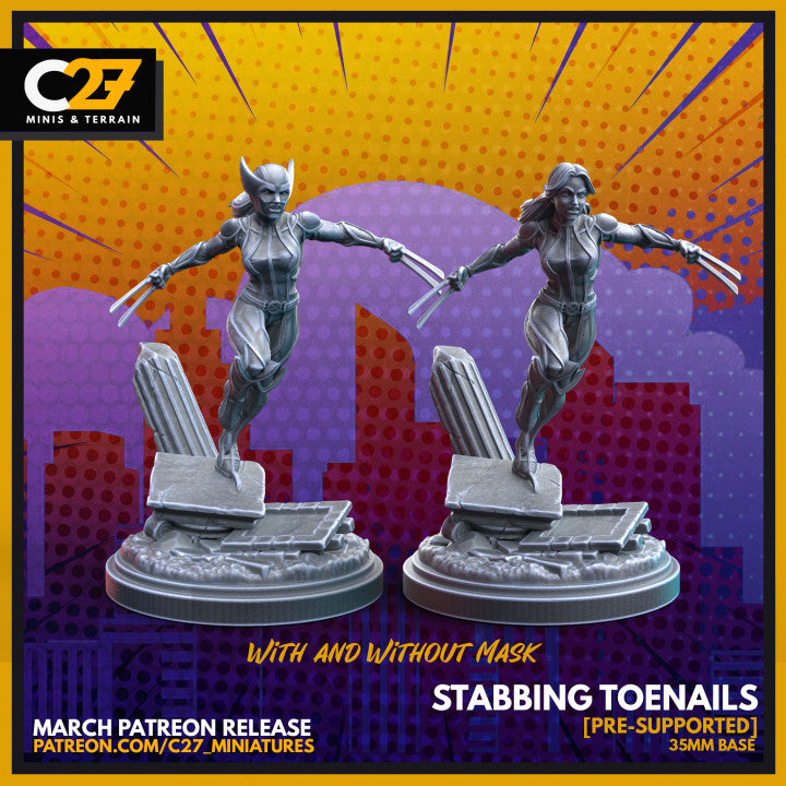 Stabbing Toenails (With and Without Mask)