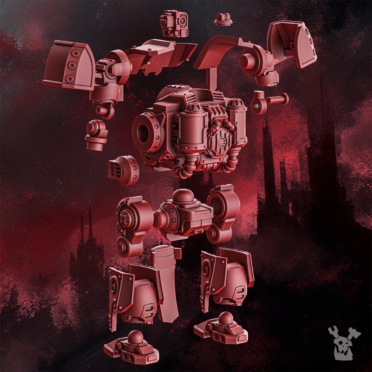 Alternate view of CRIMSON WINGS HEAVY WALKER by DakkaDakka Store - Full Miniature / Model