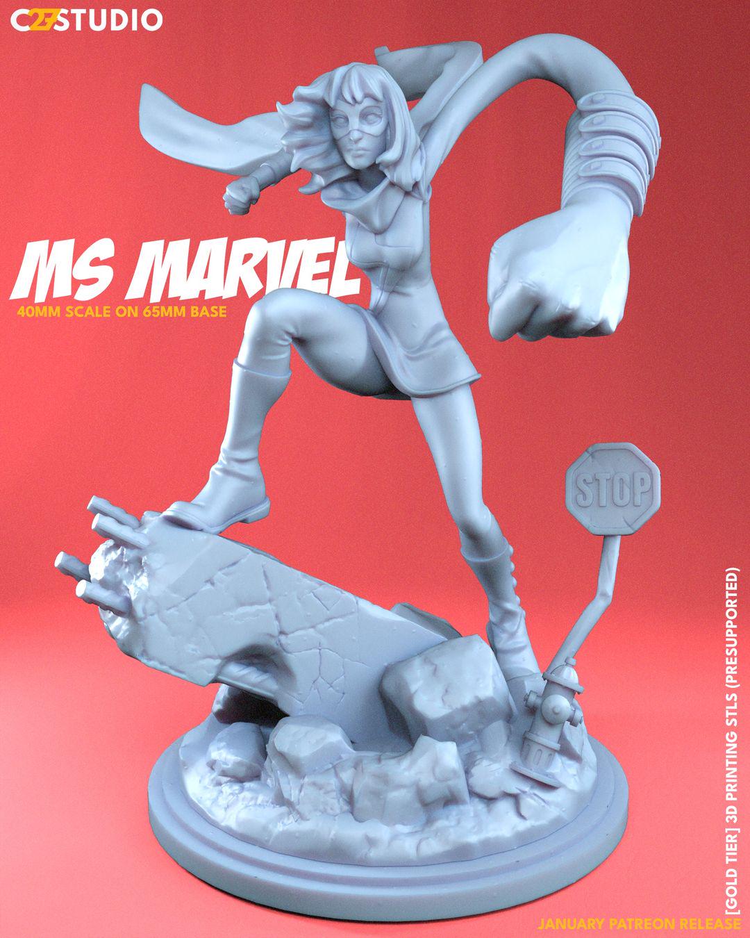 Ms Embiggen - Crisis Protocol Proxy - Marvel Fan Art - 3d Printed TTRPG Miniature