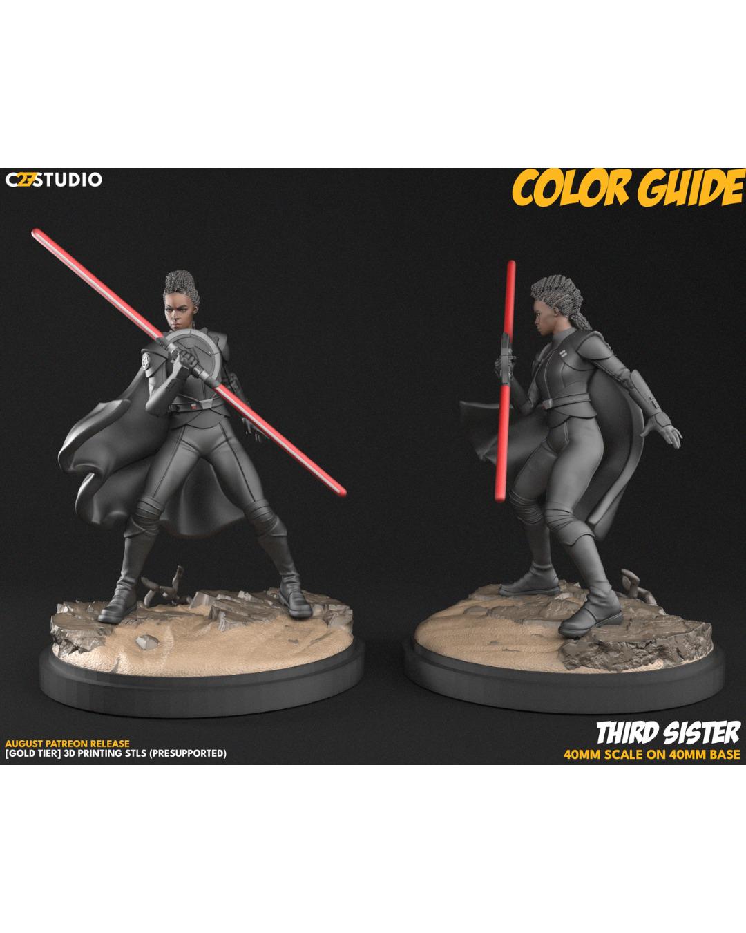 Ambitious Inquisitor - Shatter Point - Star Wars Fan Art - 3d Printed TTRPG Miniature