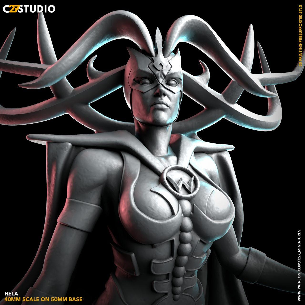 Heladriel - Crisis Protocol Proxy - Marvel Fan Art - 3d Printed TTRPG Miniature