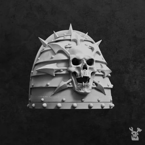 CW "Skull with Spikes" Shoulder Pads Set x10