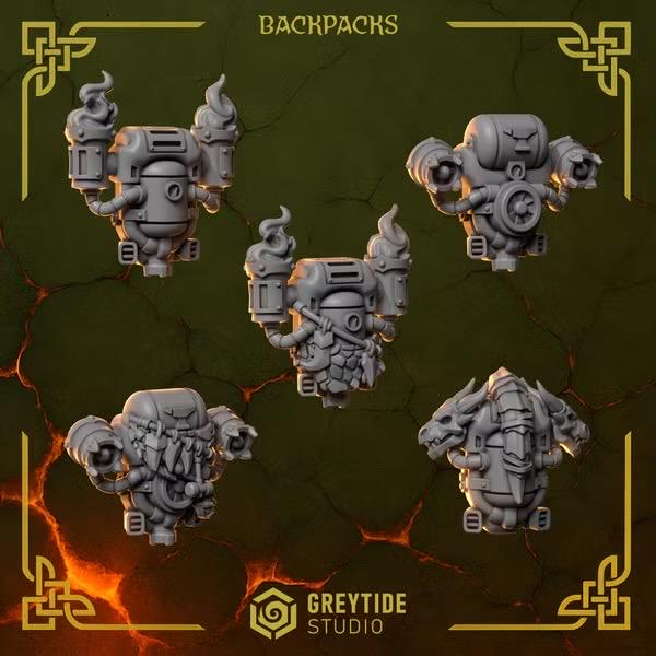 Anvil Warden backpacks by Greytide Studio