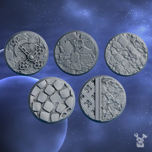 Silver Moon Bases Set 32mm #2 x5