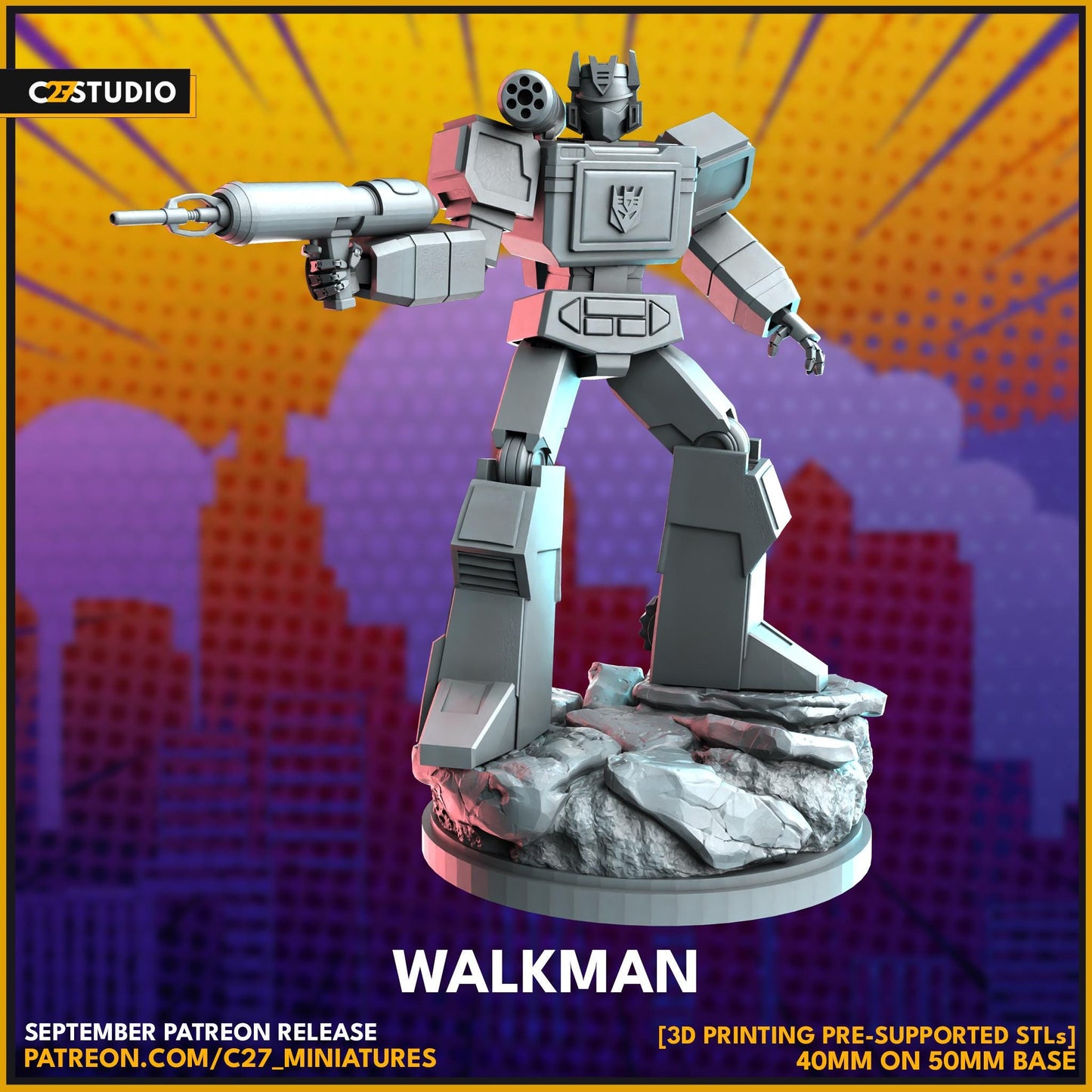 Walkman - Crisis Protocol Proxy - Marvel Fan Art - 3d Printed TTRPG Miniature