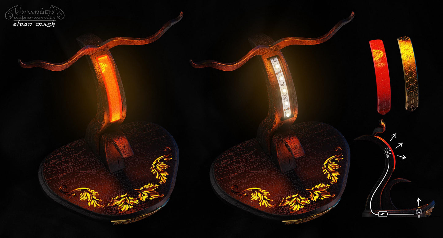 BFG - Elven Mask & Display Stand | Sculpt | Black forge Games