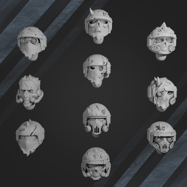 BLOOD RENEGADES HEAD BITS SET X10
