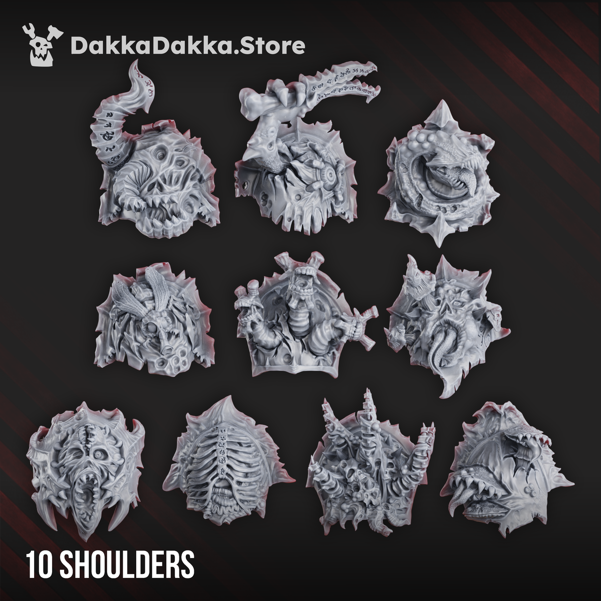PANDEMONIUM _3 SHOULDER PADS SET X10 by DakkaDakka Store - Shoulder Pad