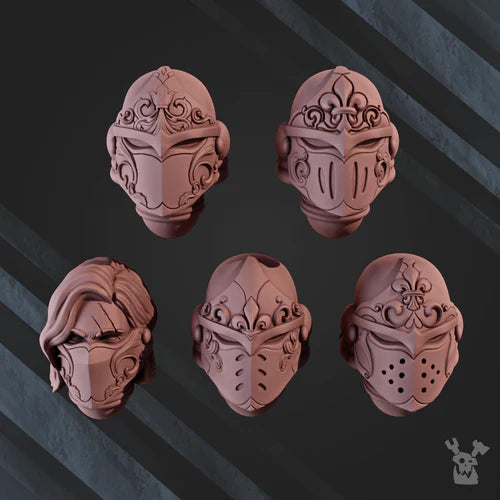 WAR SISTERS HEAD BITS "VALIANT HEART" SET X5