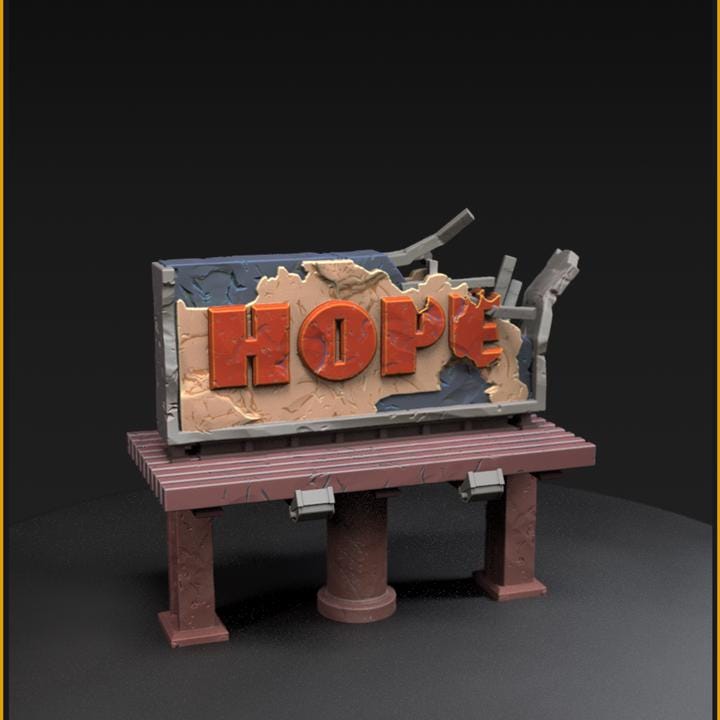 Hope Billboard - Crisis Protocol Proxy - Marvel Fan Art - 3d Printed TTRPG Miniature