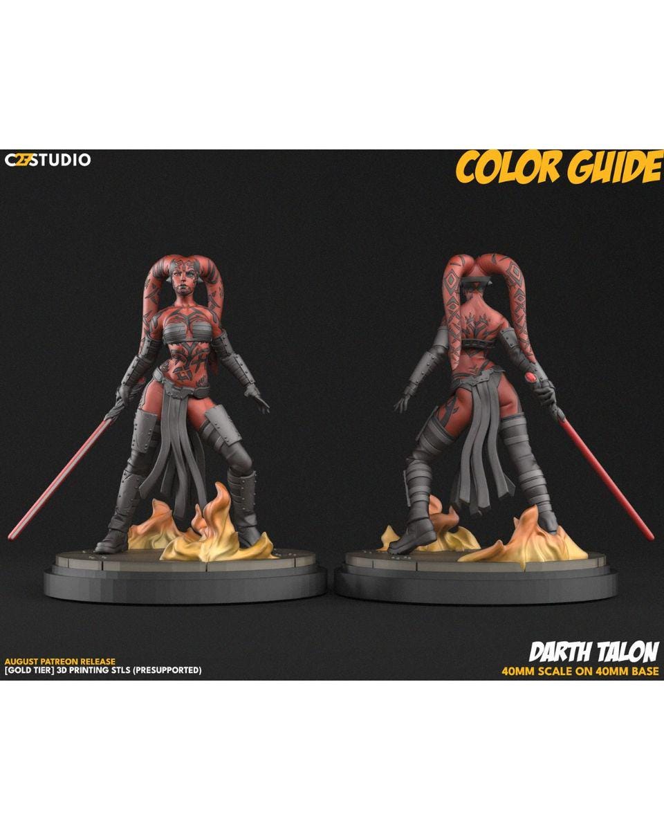 Scarlet Sith - Shatter Point - Star Wars Fan Art - 3d Printed TTRPG Miniature