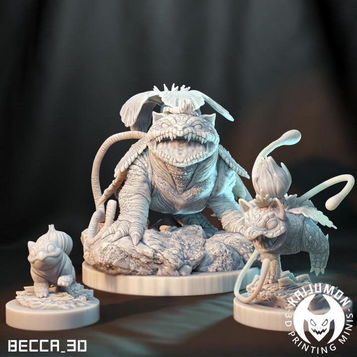 Kaijumon Flower Toads/ Tabletop Model / Miniature Figurine | Kaijumon