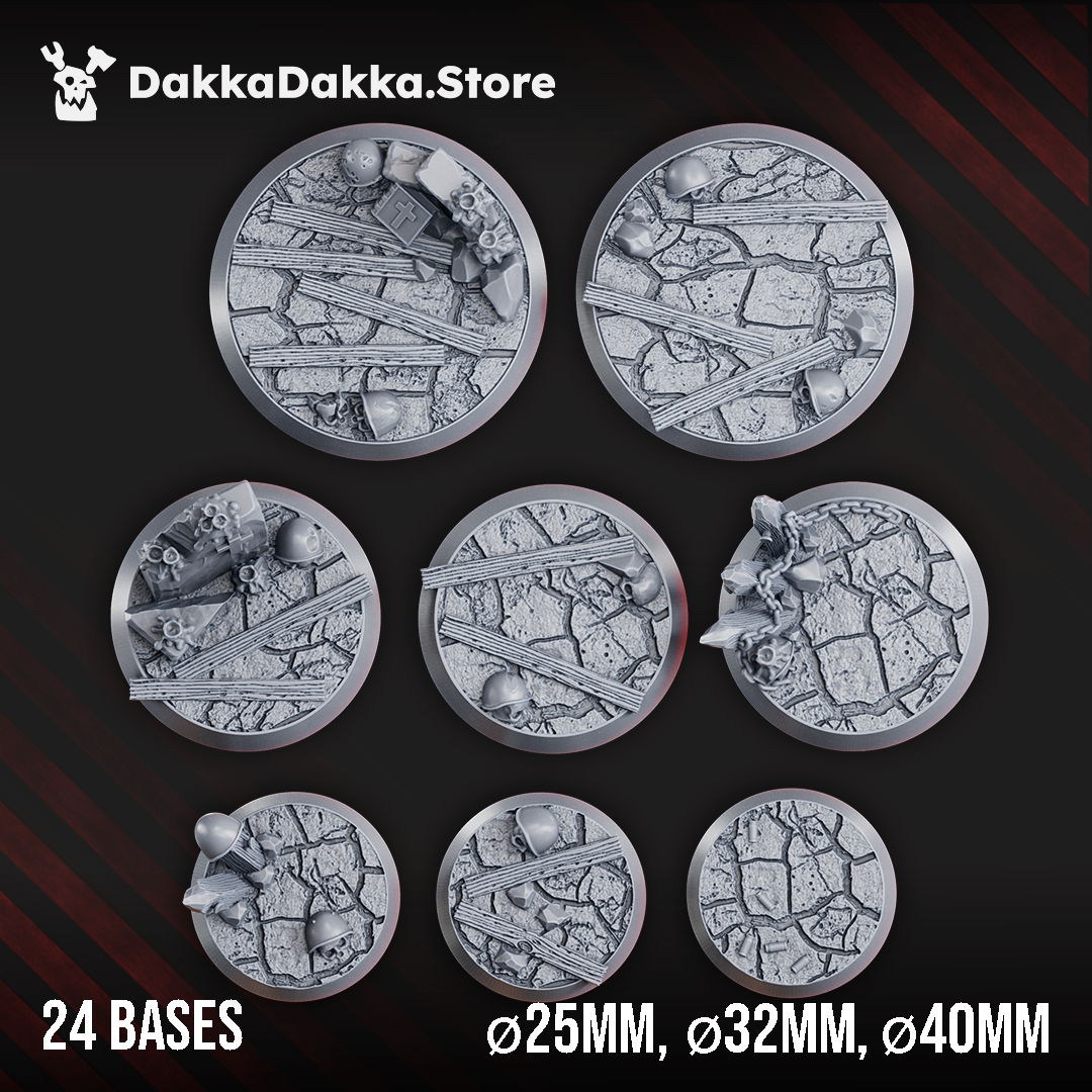 Decorative Bases Set (Steel Union) by DakkaDakka Store - Base / Basing
