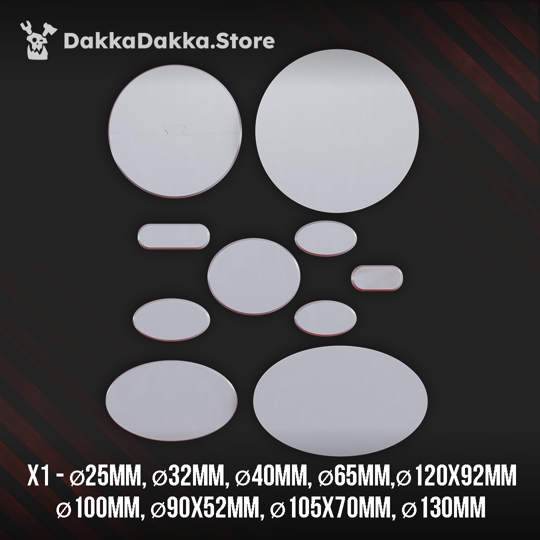BASES - BLANK TEMPLATE FOR BASES X9 by DakkaDakka Store - Full Miniature / Model