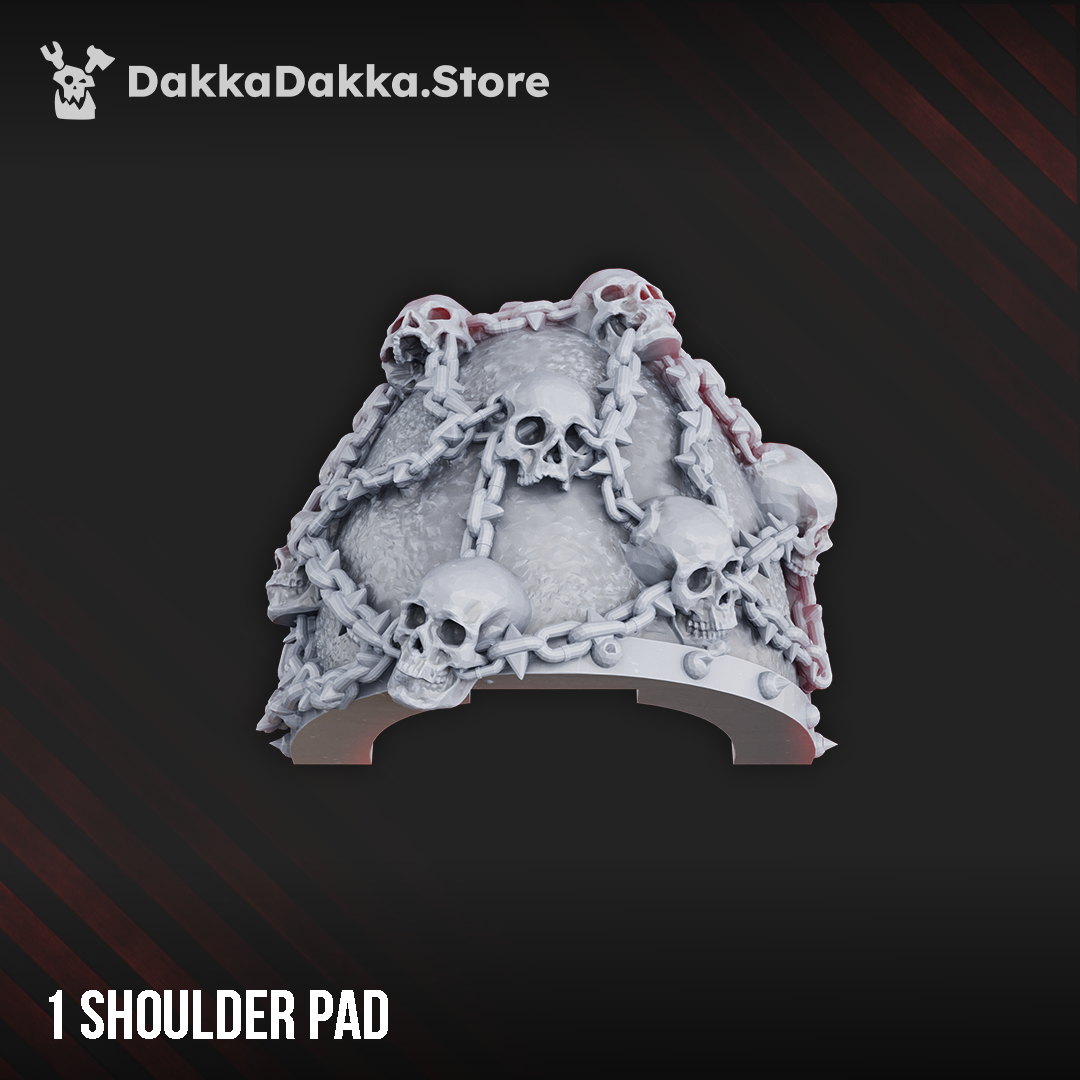 CW SKULLS ON CHAIN SHOULDER PADS by DakkaDakka Store - Shoulder Pad