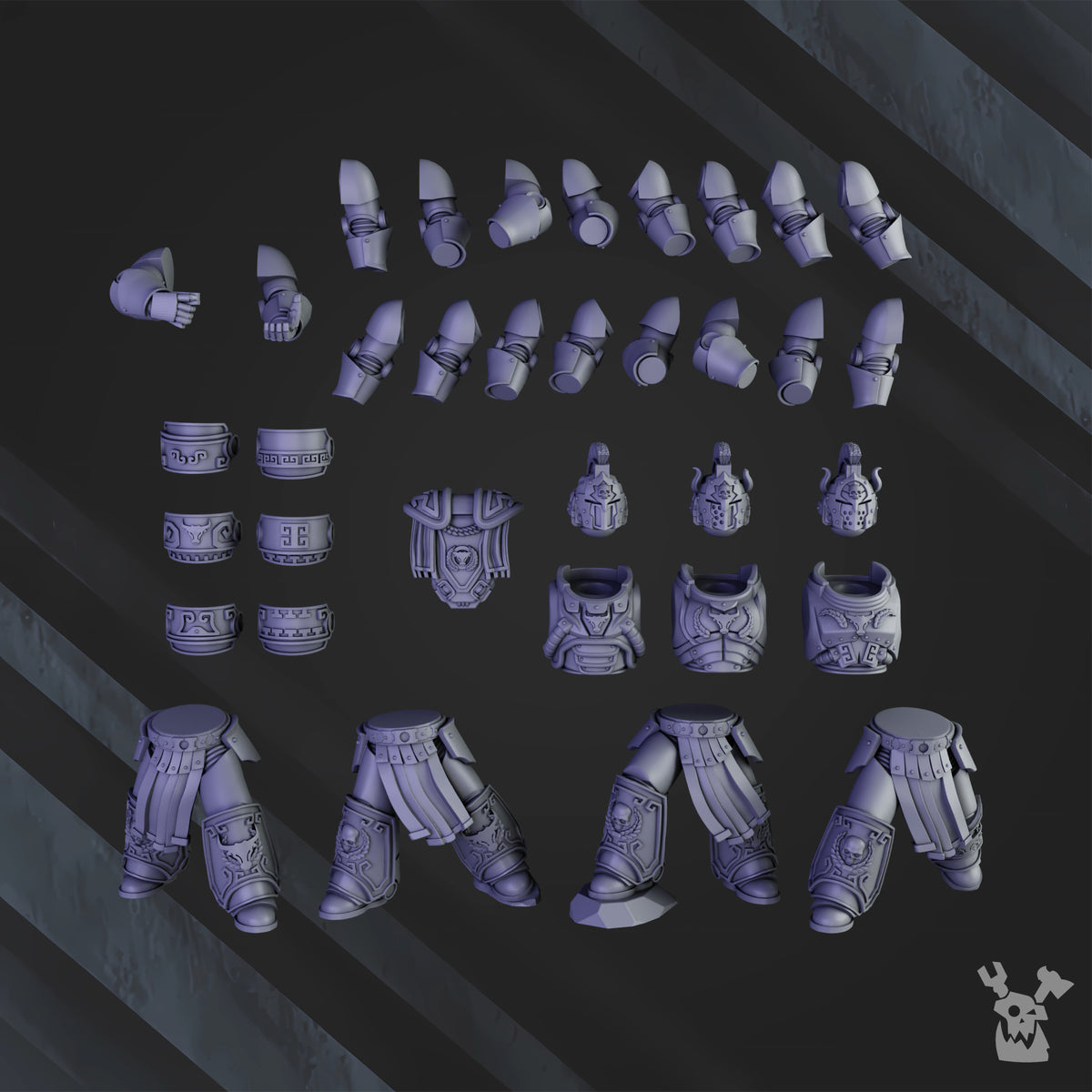 Alternate view of BULLWHIP CLAN WARRIORS (BUILD-KIT) by DakkaDakka Store - Full Miniature / Model
