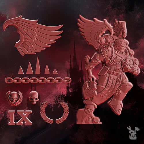 Crimson Wings Vehicle Decorations Set x12