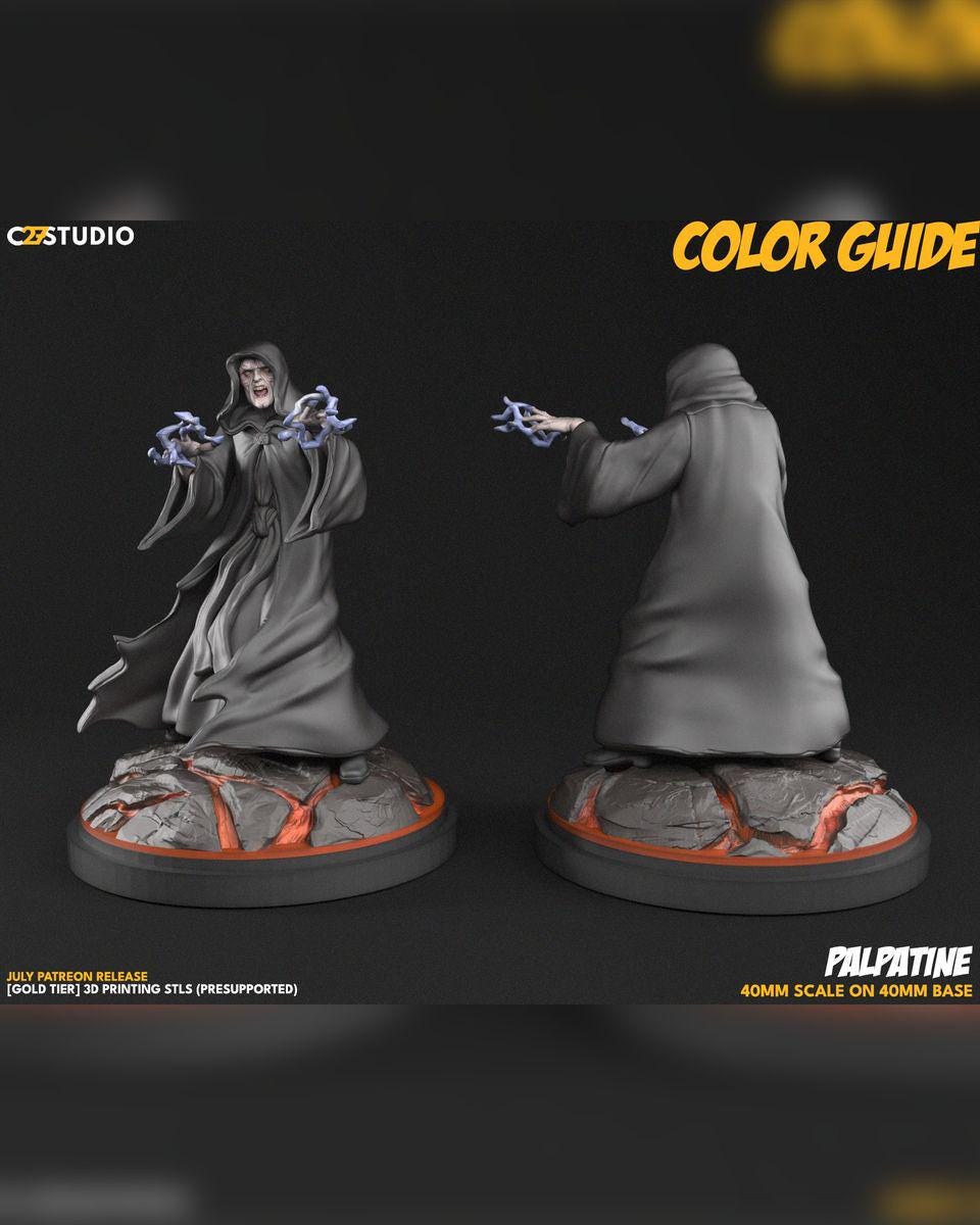 The Senator - Shatter Point - Star Wars Fan Art - 3d Printed TTRPG Miniature