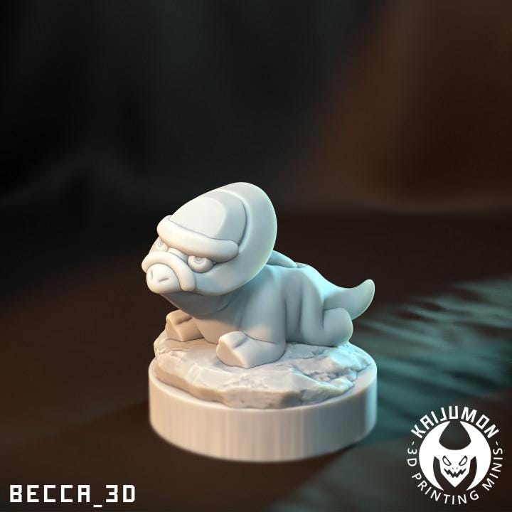 Kaijumon Tricerabastion/ Tabletop Model / Miniature Figurine | Kaijumon