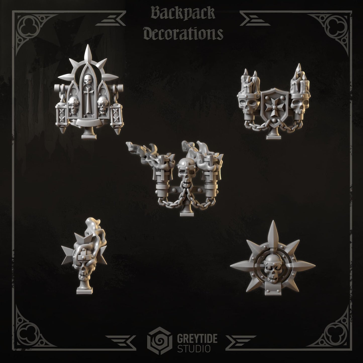 Backpack Decorations | Eternal Crusaders | Greytide Studio