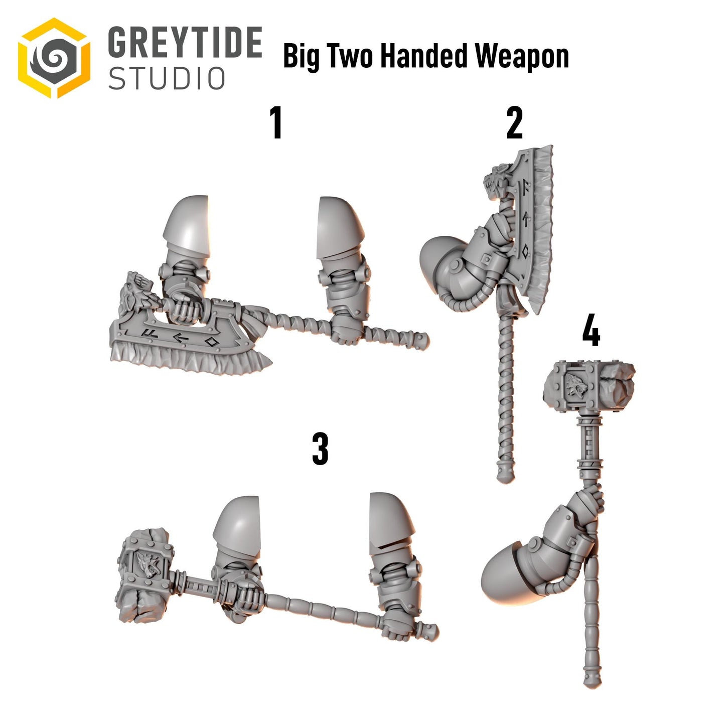 Big Two Handed Weapons | Primal HoundsExpansion | Greytide Studio