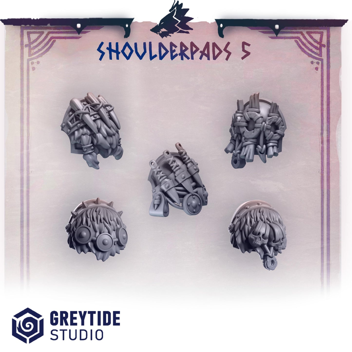 Shoulderpads 5 | Primal hounds | Greytide Studio