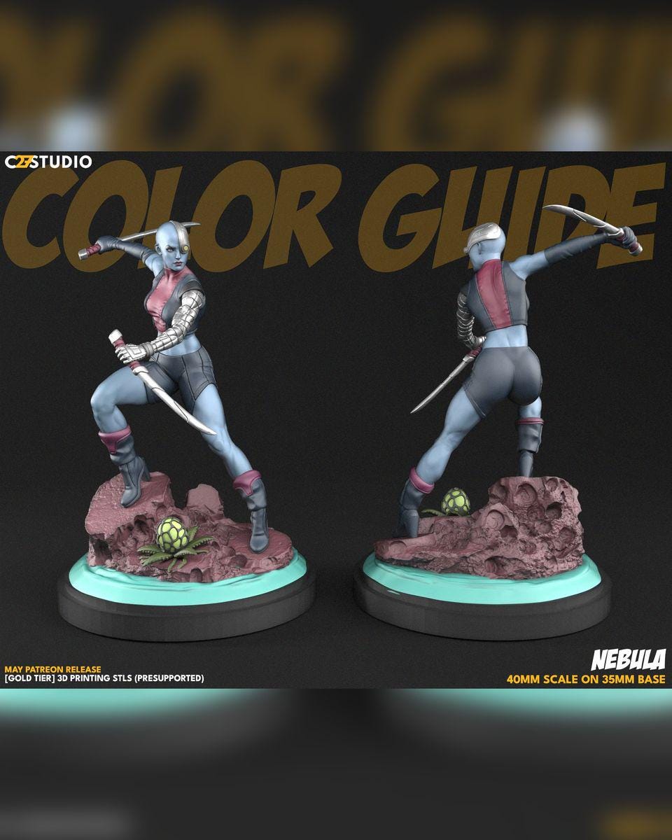Blue Meanie- Crisis Protocol Proxy - Marvel Fan Art - 3d Printed TTRPG Miniature