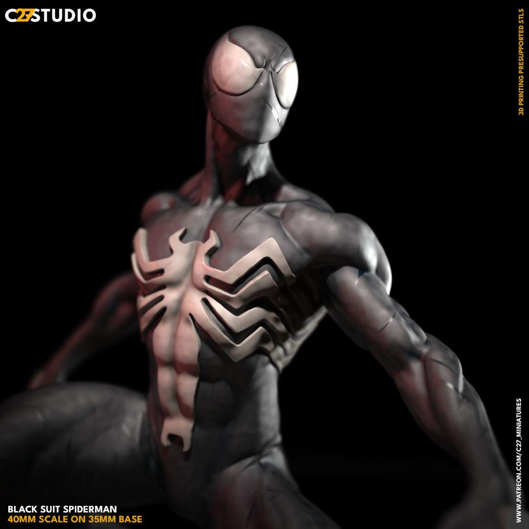 Monochrome Spider - Crisis Protocol Proxy - Marvel Fan Art - 3d Printed TTRPG Miniature