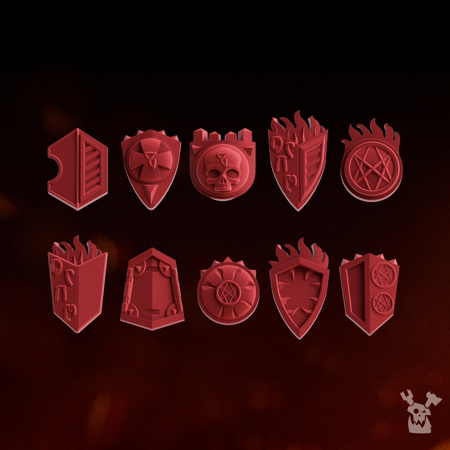 FIRE PREACHERS SHOULDER GUARDS SET x10