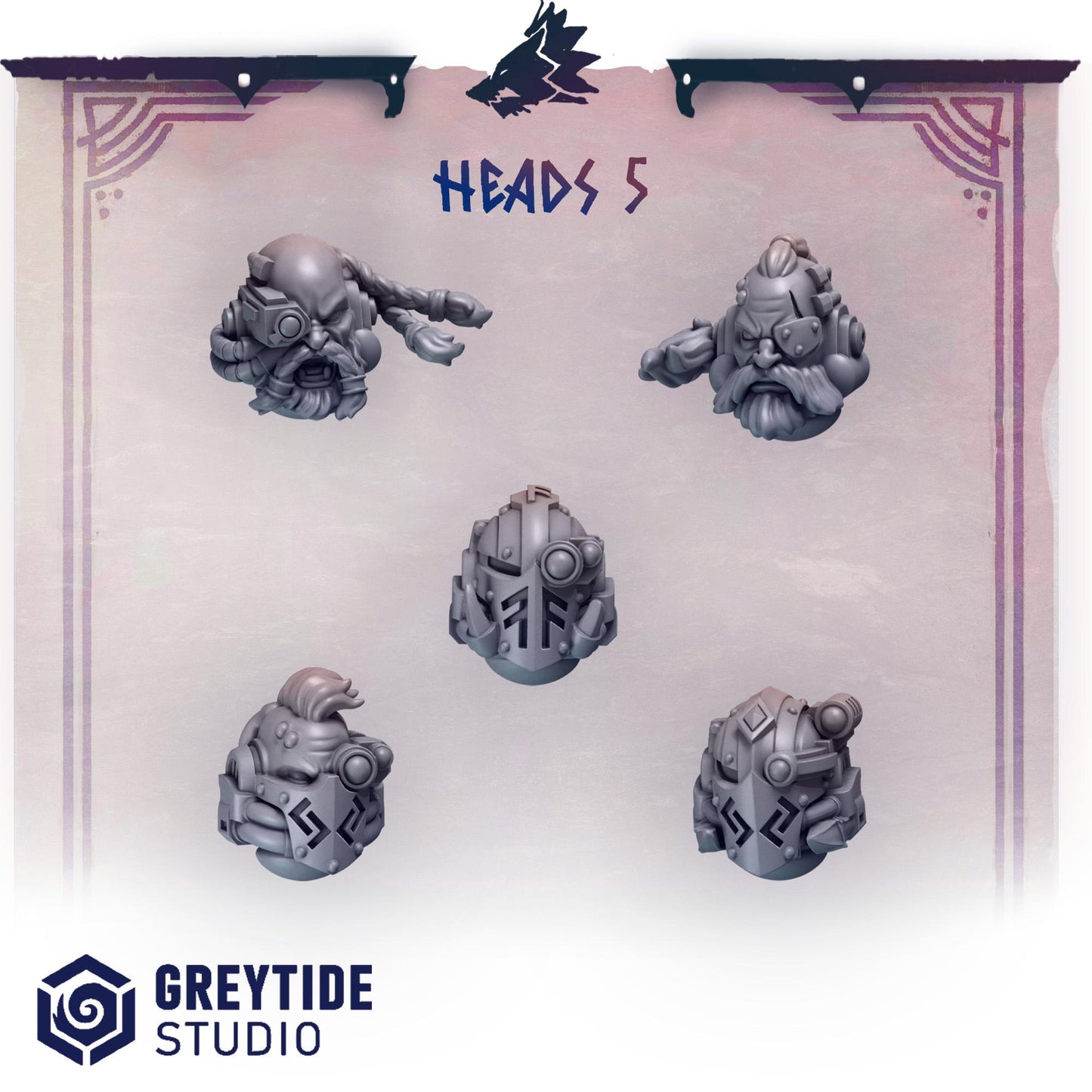 Heads 5 | Primal hounds | Greytide Studio