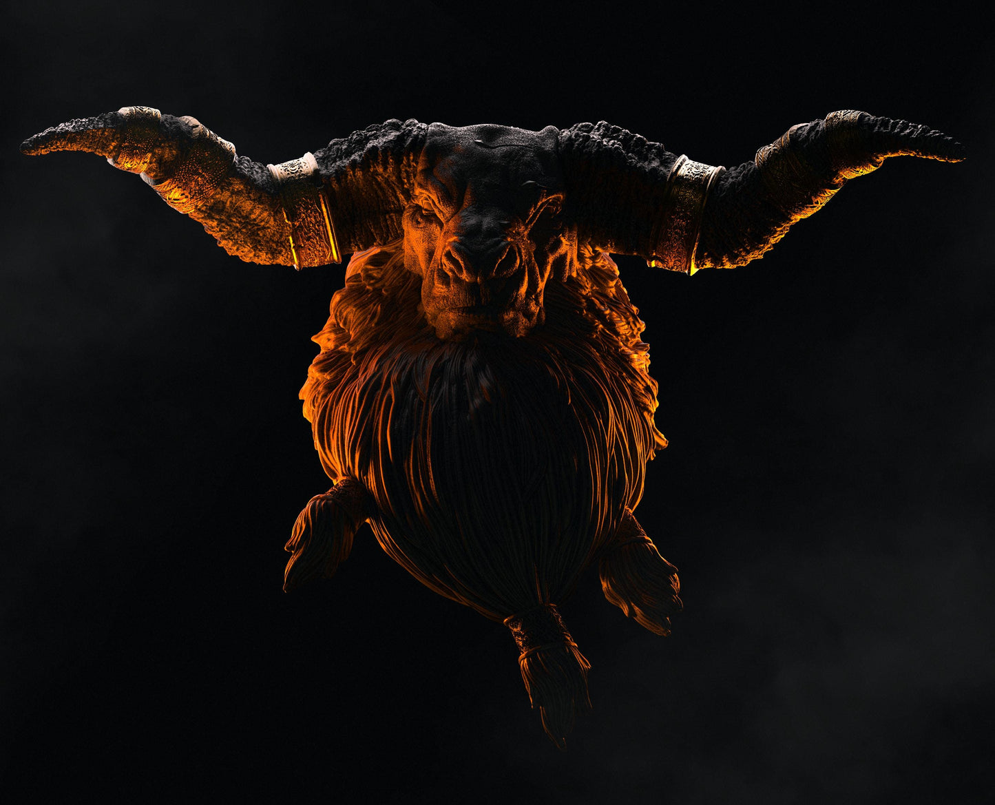 BFG - Nkosi - Addon - Broad Horns - 1.12 Scale | Sculpt | Black forge Games