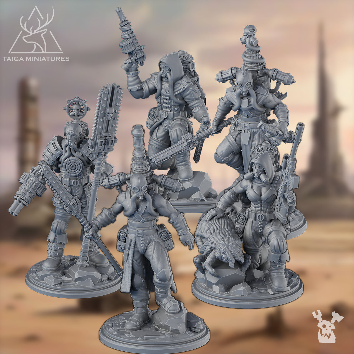 ROCK HEAD WASTELAND GANG by DakkaDakka Store - Upgrade / Conversion Part