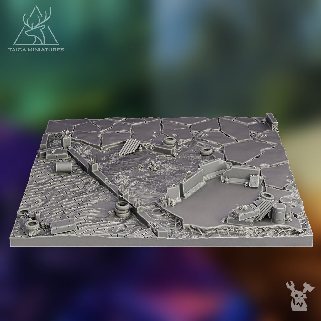 POST-APOCALYPSE TEXTURE TERRAIN PLATE + PROPS BITS by DakkaDakka Store - Terrain