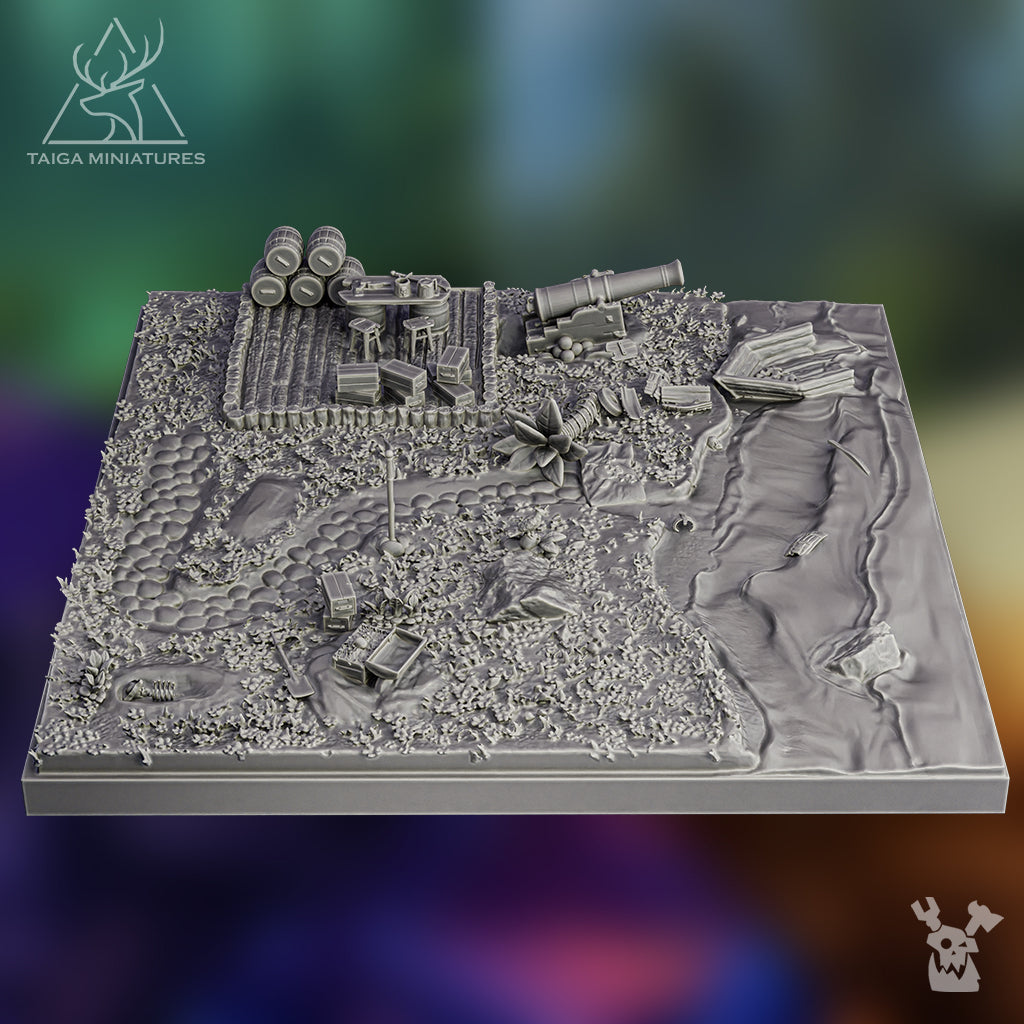 PIRATE ISLAND TEXTURE TERRAIN PLATE + PROPS BITS by DakkaDakka Store - Terrain