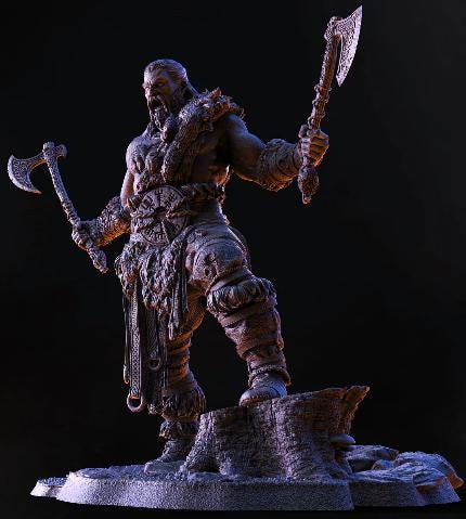 FREKI - THE BOARHEADED | Sculpt | Black forge Games