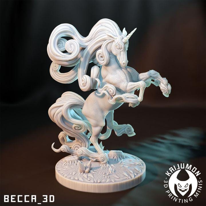 Kaijumon Fairy Horse and child/ Tabletop Model / Miniature Figurine | Kaijumon (Rapidash)